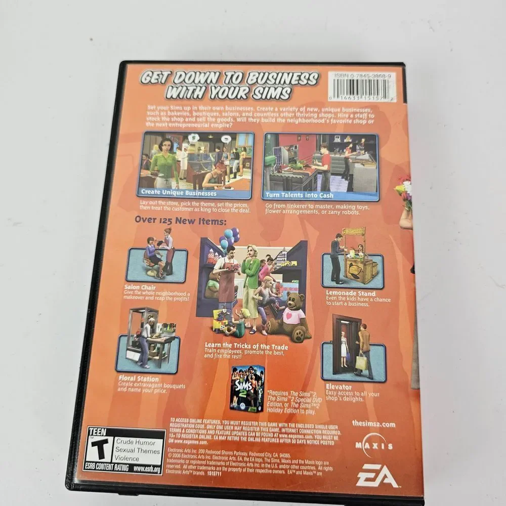 The‎ Sims 2 Open for Business Expansion Pack PC CD-ROM